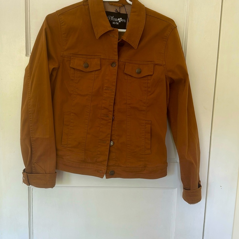 Tan coloured soft denim jacket NWOT